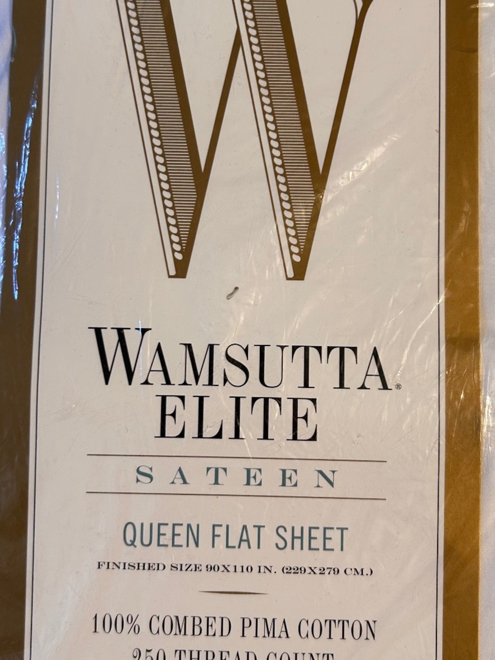 Wamsutta White Queen Sateen 250 TC Flat Sheet